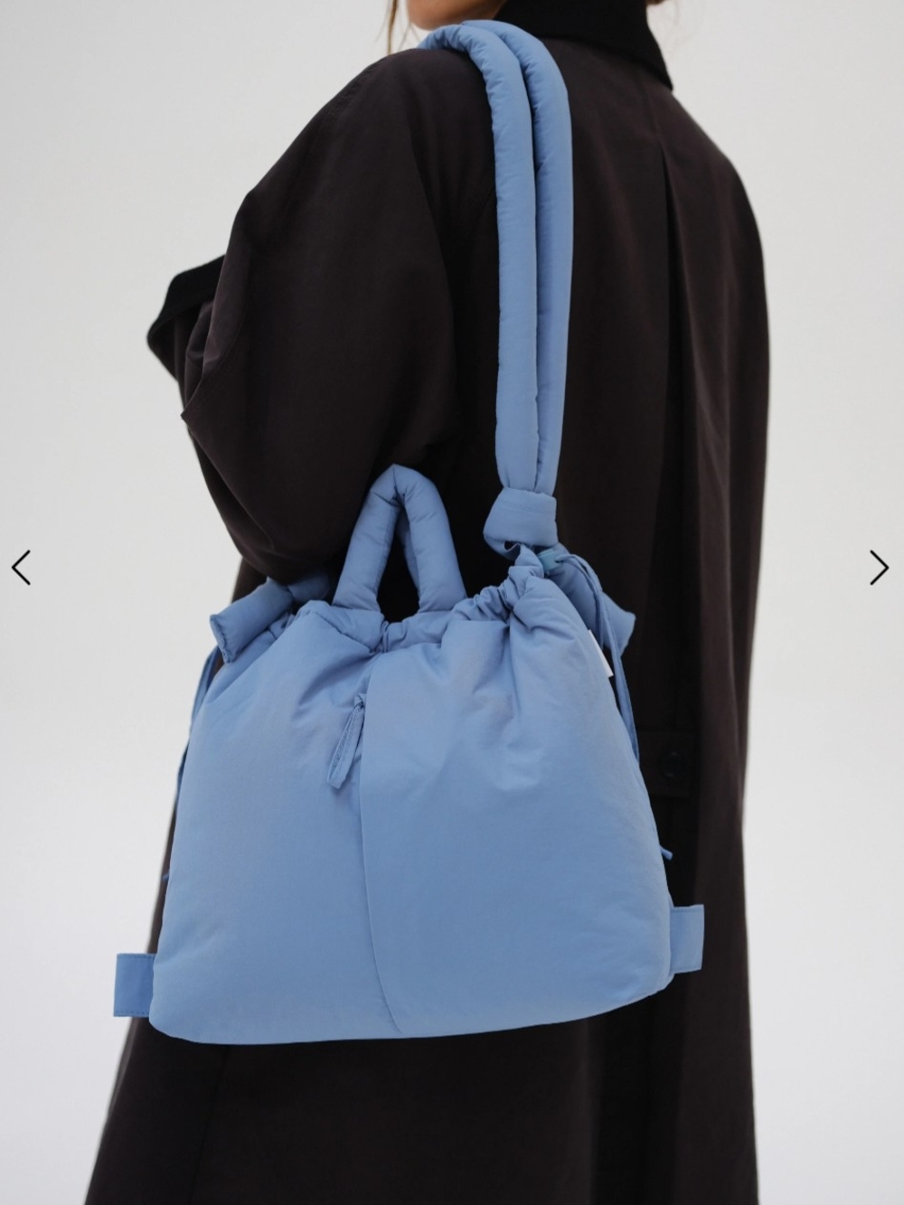 Olend Ona Soft Bag Drawstring Shoulder Bag in Blue